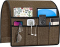 Joywell Couch Organizer Caddy Remote Control Holder for Recliner Armrest Organizer Non Slip Sofa Armchair Caddie with 6 Pocket Storage for Magazine, Tablet, Phone, iPad, Coffee