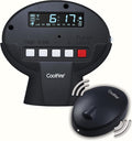 Coolfire – Vibrating Alarm Clock for Heavy Sleepers | Auto Set Bed Shaker Super Loud Alarm Clock Under Pillow | Auto Set, Auto DST | Cordless Rechargeable, Hearing Impaired, LCD Backlight
