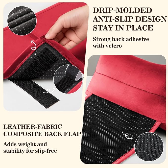 Recliner Headrest Pillow, Adjustable Comfort Neck & Head Support Pillow, Soft Velvet Non-Slip Headrest for Pain Relief & Relaxation, Ideal for Recliner, Couch, Chair, Sofa