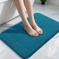 Yimobra Memory Foam Bath Mat, Super Soft Absorbent Bathroom Rug Non Slip 31.5x20 Inch, Quick Dry, Machine Washable Floor Carpet for Tub Shower, Home Decor Accessories, Peacock Blue