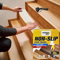 24"x4" Clear Non-Slip Stair Treads for Wooden Steps (18-Pack) - Self Adhesive Strips - Transparent Indoor
