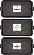 Matace 3 Pack Rubber Small Boot Tray for Entryway,Boot Mat,Shoe Tray,Shoe Mat for Indoor and Outdoor Use, 27.95"x 15.74" (Pack of 3)