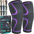 Modvel Compression Knee Brace for Women & Men - 2 Pack Knee Brace for Women Running Knee Pain, Knee Support Compression Sleeve, Workout Sports Knee Braces for Meniscus Tear ACL & Arthritis Pain Relief