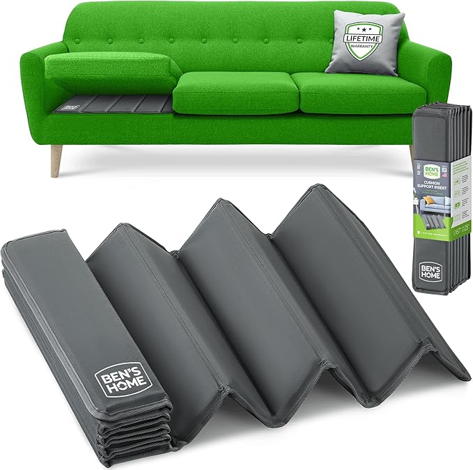 BEN'SHOME Heavy Duty Couch Cushion Support Board – Instantly Repair Sagging Deep Sofa Seat | 25" x 58"-67" | .5" Furniture Grade Wood Under Cushions Insert, Anti-Slip, Extend Sofas & Couches Life