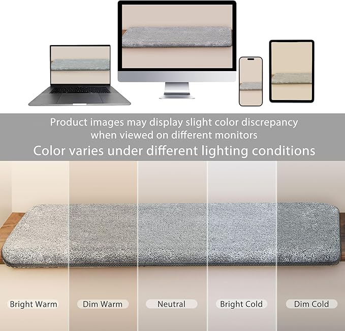 PURE ERA Carpet Stair Treads Ultra Plush 9.5" X 30"Soft Bullnose Indoor Stair Protectors Pet-Friendly Non-Slip Skid Resistant Tape Free Washable Reusable(2 Pieces,Gray)