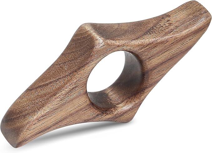 Walnut Book Page Holder, Smooth Finish Wood Book Holder for Reading, Ideal Book Reader Gifts & Reading Accessories,Book Worm Gifts for Women, Thumb Book Page Holder (Mini), Brown