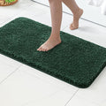 MIULEE Christmas Dark Green Absorbent Bath Rugs, Soft Large Bathroom Mats Non-Slip and Quick-Drying for Bathroom Bathtub Showers, Machine Washable Carpet (24 x 36 Inches)