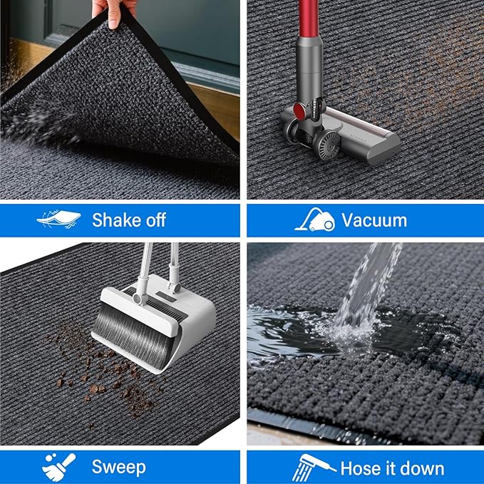 3' X 5' Durable Front Door Mat Indoor Outdoor Entrance, Commercial Door Floor Mat Heavy Duty Non-Slip Backing Entryway Doormats, Outdoor Mats for Home Entrance & Commercial High Traffic Area