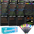 Magnetic Chore Chart for Kids with 8 Markers,3 Pack 8"x12" Dry Erase Chore Chart for Multiple Kids, Behavior Chart for Kid at Home, Responsibility Chart for Children/Teens/Adults, Black Chore Board