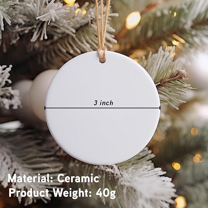 Christmas Ornament - Ceramic Tree Keepsake - Movie Party Decorations Ornaments - Outdoor Tree Decor - Xmas Trees Decoration - Gifts for Christmas