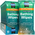 Inspire Ultra Thick Rinse-Free Bath Towels | Shower Towels - Flush-Free Wet Wipes with Aloe | Thick Strong Extra Large Towel for Adults | Body Wipes for Adults Bathing No Rinse