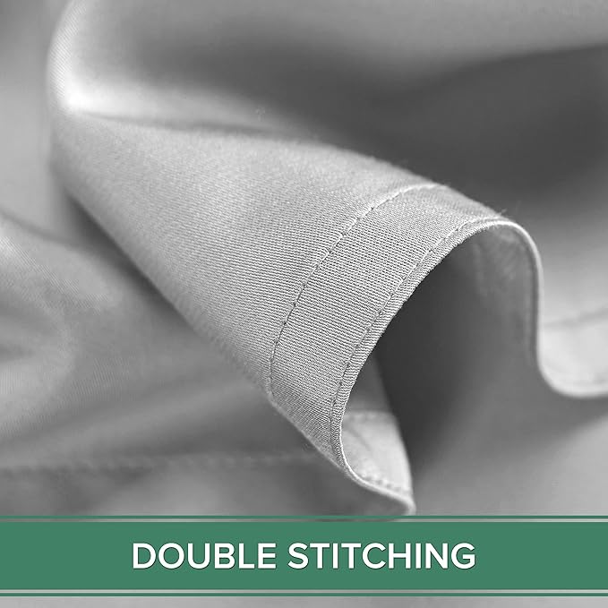 Pure Bamboo Short Queen Sheets for RV Camper (60"x75") - Genuine 100% Organic Viscose Derived from Bamboo Bed Sheet Set, Soft & Cooling, 2 Year Quality Promise (Short Queen, Silver Pearl)