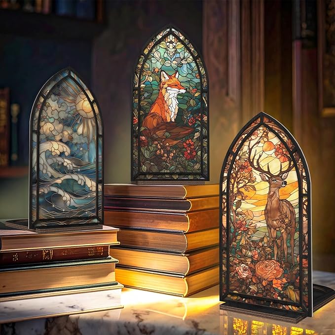 Fantasy Book Nook with Candle, Velaris Bookshelf Decor, Dragon Library Sign, Night Court Nature-Inspired Art, Bookish Gift for Readers, Book Lovers, Librarians, Glowing Bookshelf Insert