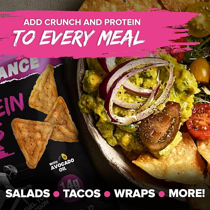 Natural Endurance Protein Chips - Low Carb Chips, High Protein Snack, Vegan Protein with Avocado Oil, 14g Protein Per Bag, Gluten Free, Birthday Cake Flavor - 1.38 oz Bags (Pack of 12)