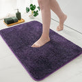 MIULEE Dark Purple Bathroom Rugs Non Slip Bath Mat 24'' x 44'' Shaggy Soft Bath Rug Plush Microfiber Absorbent Water for Shower Tub Machine Washable (Dark Purple, 24x44 Inches)
