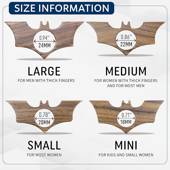 Bat Thumb Book Page Holder, Smooth Finish Walnut Wood Book Holder for Reading, Ideal Book Reader Gifts & Reading Accessories,Book Worm Gifts for Women, Thumb Book Page Holder - Book Lover Gifts