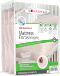 Guardmax Jersey Knitted Mini Crib Size Zippered Mattress Encasement - Waterproof & Bed Bug Proof Mattress Protector - Comfortable, Soft, and Noiseless Zippered Bedding - Dust Mite Proof (24 x 38 x 3)