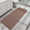 Bath Mat,Ultra Thin Bathroom Runner Rugs,Large Bath Mats for Bathroom,Quick Dry,Non-Slip,Machine Washable,Low Pile,Bath Rug,Shower Outside,Sink,Home Decor Accessories.Brown,3'x5'(36x60inch)