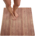 Square Shower Mat - Non Slip Shower Mats for Inside Shower - Extra Large 31x31 Shower Floor Mat Non Slip - Square Bath Mat for Shower - Secure Anti Slip Loofah Shower Bath Mat (31x31 Wood Teak)