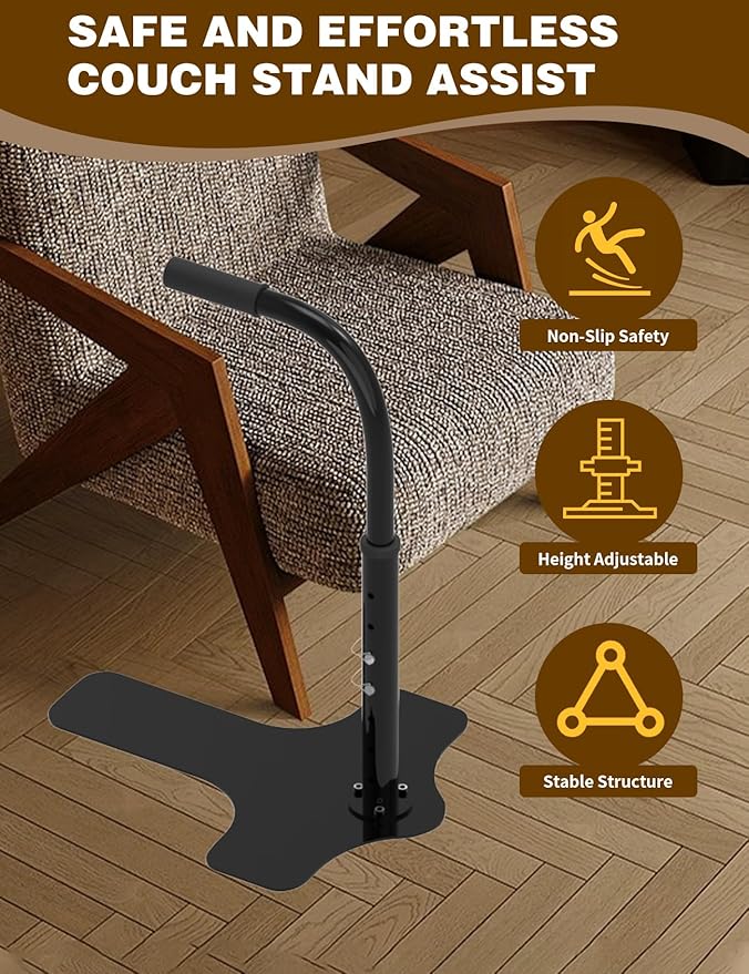 yeezoo Couch Stand Assist for Elderly,Adjustable Height Lift Stand Assist with Non-Slip Handle,Stand Assist for Couch,Sofa or Chair(300LBs Capacity)