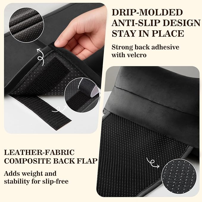 Recliner Headrest Pillow, Adjustable Neck & Head Support Pillow, Soft Velvet Non-Slip Headrest for Recliner, Couch, Chair, Sofa