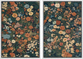 MUDECOR Framed Canvas Print Wall Art Vintage Floral Botanical Colorful Wildflowers Illustrations Modern Art Decorative Bohemian Colorful for Living Room, Bedroom, Office - 24"x36"x2 White