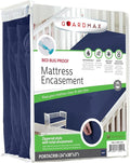 Guardmax Jersey Knitted Mini Crib Size Zippered Mattress Encasement - Waterproof & Bed Bug Proof Mattress Protector - Comfortable, Soft, and Noiseless Zippered Bedding - Dust Mite Proof (24 x 38 x 3)