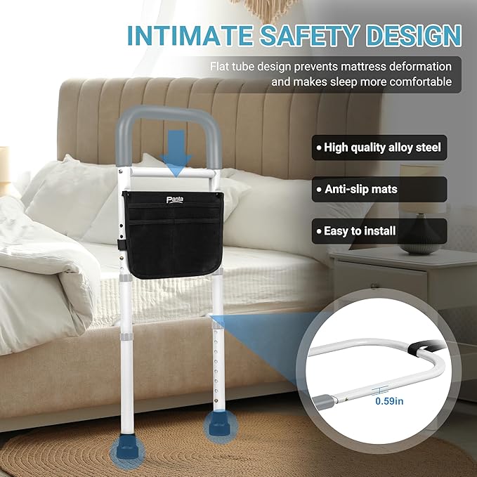 Panta Bed Rails for Elderly Adults Safety,Grey