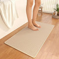 Bathroom Rugs Non Slip, Extra Soft Absorbent Quick Dry Bath Mats, Foam Weave Texture Thin Bath Rugs Washable with Rubber Backing, 24" x 48“