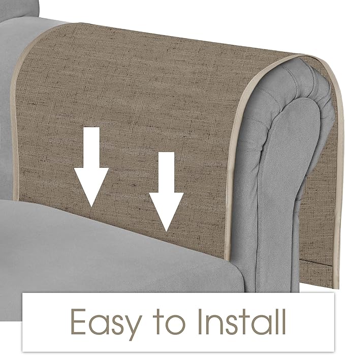 Joywell Armrest Organizer Remote Holder for Recliner Armchair Caddy Couch Sofa Arm Chair Caddie with 6 Pocket Storage for Magazine, iPad, Phone,Light Taupe