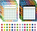REGELETO 80 Pack Incentive Reward Chart for Classroom Home Behavior for Students with 2400 Pieces Star Stickers
