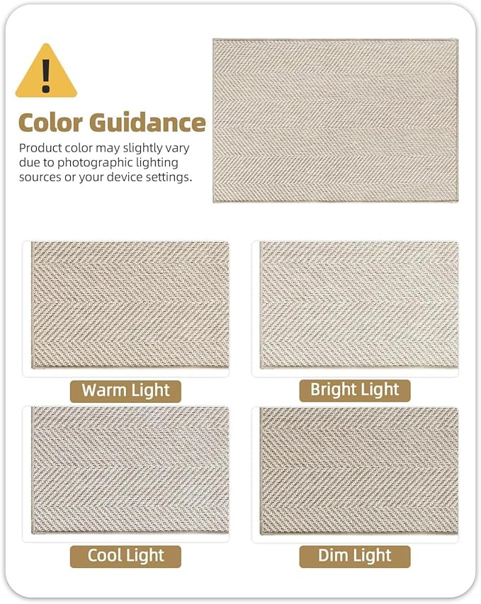 Color&Geometry Warm White Beige Small Ultra Thin Indoor Door Mat 17"x30", Machine Washable Front Door Mat Non Slip, Low Profile Entrance Mat Indoor, Absorbent Carpet for Inside, Entry, Entryway (FOLD)