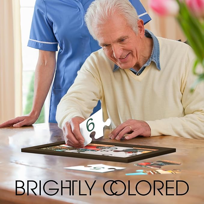 Keeping Busy Numbered 3 Pack Large Piece Puzzles for Seniors | Dementia Activities for Seniors Game Dementia Products for Elderly Alzheimers Activities (Numbered Puzzle)