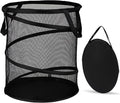 BATTOO Collapsible Laundry Baskets, Foldable Hamper for Laundry, Extra Large Pop Up Laundry Hamper 113L with Portable Bag Mesh Clothes Hamper for Bathroom, Campout, Dorm or Travel