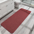 Christmas Bath Mat,Ultra Thin Bathroom Runner Rugs,Large Bath Mats for Bathroom,Quick Dry,Non-Slip,Machine Washable,Low Pile,Bath Rug,Shower Outside,Sink,Home Decor Accessories.Red,（17x59inch）