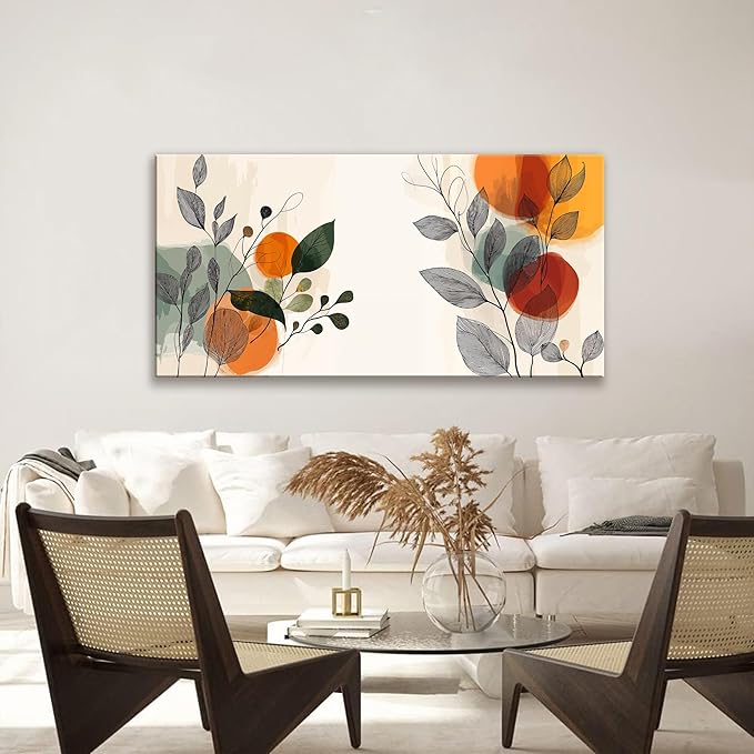 Suconvng Wall Art For Living Room Modern Boho Wall Art Decor Modern Aesthetic Canvas Art Wall Decor Home Wall Decoration Suitable Pictures For Bedroom Apartment Office Can Be Hung 24" × 48"