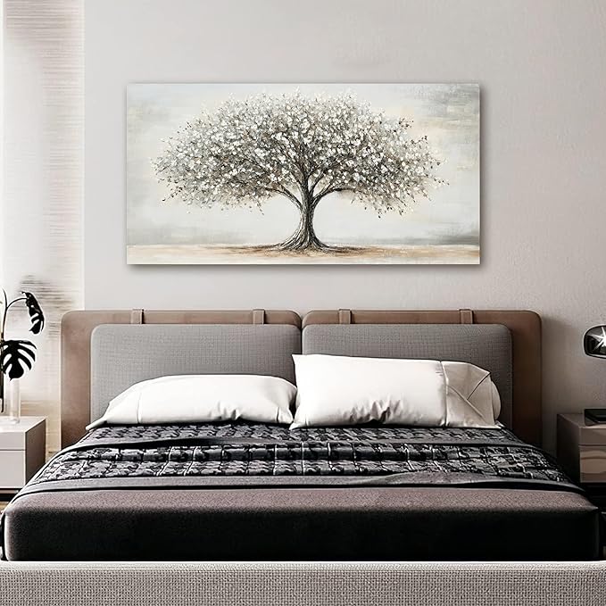AIXMGSJS Canvas Wall Art Decor Tree of Life Art Modern Black and White Art Prints Canvas Art Wall Decor Artwork for Walls Decorations Pictures for Living Room for Home Office Wall Decor 20"X40"