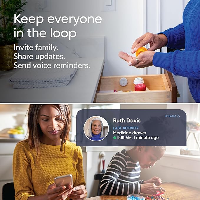 Medical Alert System, Fall Detection for Seniors, WiFi in Home Monitoring Safety System, Emergency Call Button, Custom Fall Alert, Virtual Caregiver, 30-Day Trial Monthly Subscription