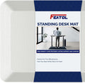 FEATOL Anti Fatigue Mats for Standing, 9/10 Extra Thick Ergonomic Standing Desk Mat, Comfort & Durable Memory Foam Standing Mat at Home,Office All Day (24" x 36", White, 2PC)