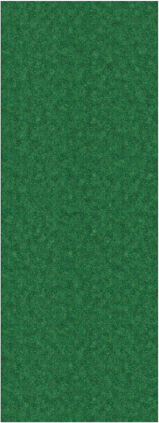 Ottomanson 2'7" x 18' Hallway Runner with Scraper Pile - Extra Durable Non-Slip Rug Mat for Indoor & Outdoor Use - Ideal for Kitchen, Entryway & Garage - High-Traffic Carpet, Green