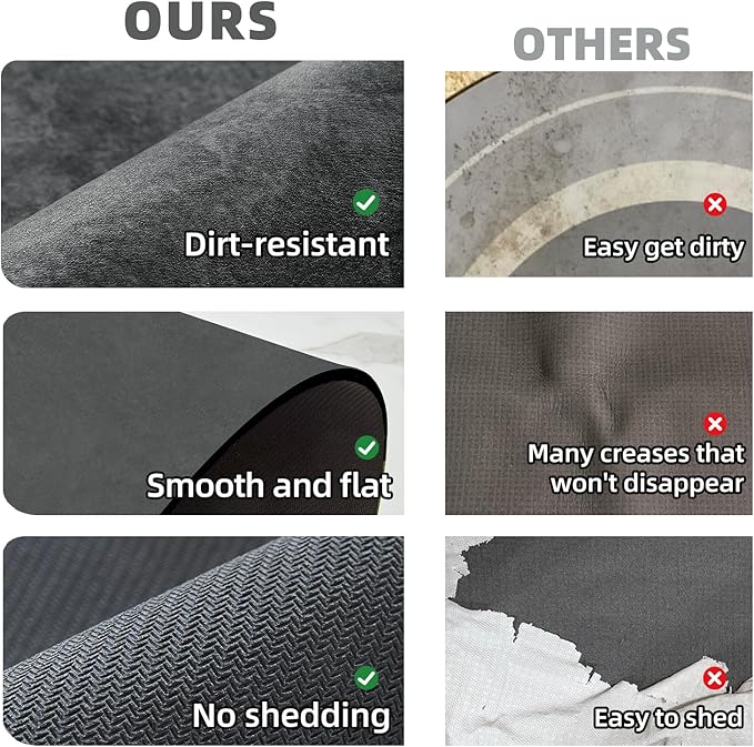 Bath Mat, Bathroom Rugs Non Slip Washable Thin Absorbent Quick Dry Bath Mat Fits Under Door Bathroom Floor Mat Perfect for Bath, Shower, or Sink 24"x48" Dark Grey