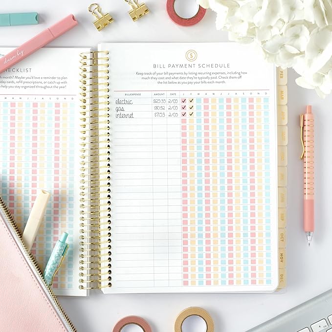 PPP Home Planner 2026 | 12-Month Weekly Calendar (Sunday Start) | Monthly Review & Seasonal Checklists | Budgeting & Savings Worksheets | Daily Bible Reading Plan | Checklists for Routines and Goals