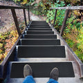 S&X Stair Treads Non Slip Outdoor Grip Tape 12-Pack 8” x 30” Pre-Cut Anti Slip Tape, Safety Non Skid Traction Tread for Stairs, Steps, Black