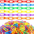 Bbiamsleep 600 Pcs Plastic Chain Links 6 Colors Counting Linking Activity Kit for Fine Motor Color Recognition Counting Sorting Skills