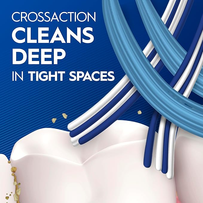 Oral-B Pro Clean Cross Action Toothbrushes, Deep Plaque Removal, 6 Count