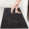 PURRUGS Machine Washable Kitchen Rug 32" x 47", Non-Slip/Skid Kitchen Runner Rugs & Floor Mats, Super Absorbent Soft Standing Mats for Kitchen, Sink & Laundry, Charcoal