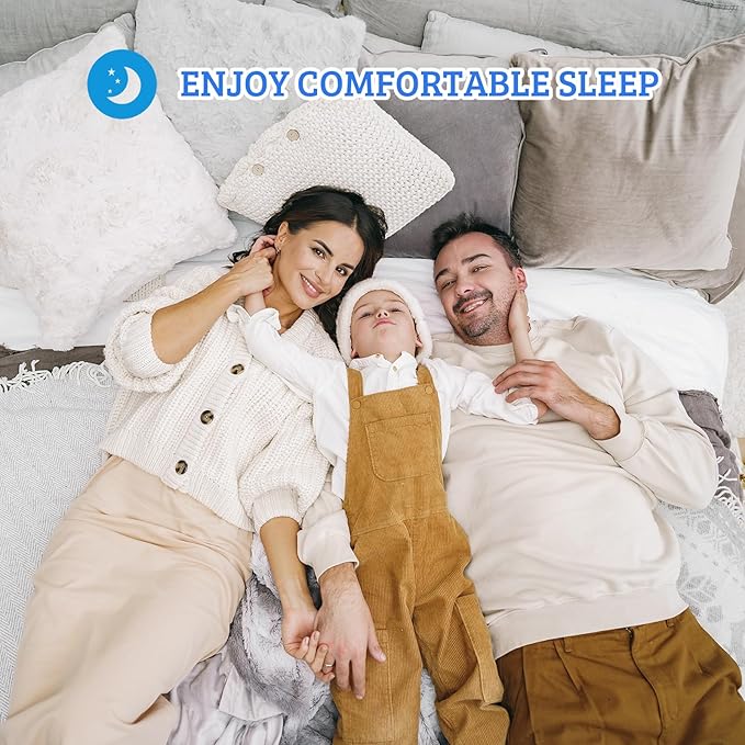 Twin to King Bed Converter, Split King Gap Filler for Adjustable Bed, Extra Long Beds Converter with Fixing Straps and Metal Button, Innovative Solution as Beds Bridge for Couples & Families