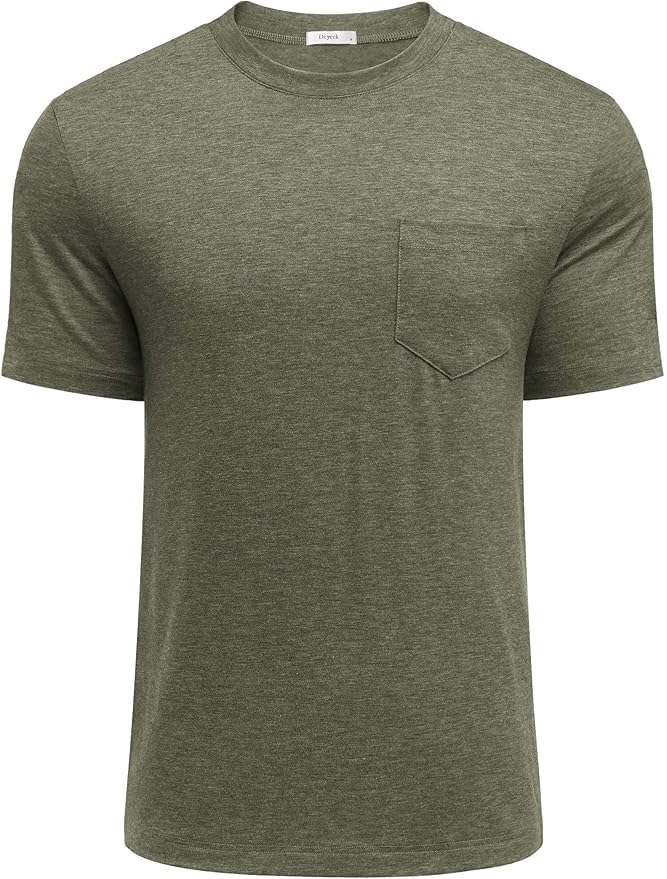 Deyeek Shoulder Post Surgery Recovery Shirts for Men Full Tear Away Short Sleeve T Shirt Adaptive Chemo Clothing