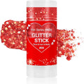Mysense Red Body Glitter Stick,Christmas Makeup Face Hair Glitter,Stocking Stuffers,Sparkling Mermaid Sequins Chunky Glitter Face Paint,Singer Concert Outfit Festival Rave Accessories for Women
