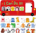 “I CAN DO IT” Token Board,Magnetic Reward Chart with 26 Animal Magnets, Red Bus Reward Chart for Kids, Incentive Positive Chart for Good Behavior and Responsibility, Great for Toddlers, Kids, Students